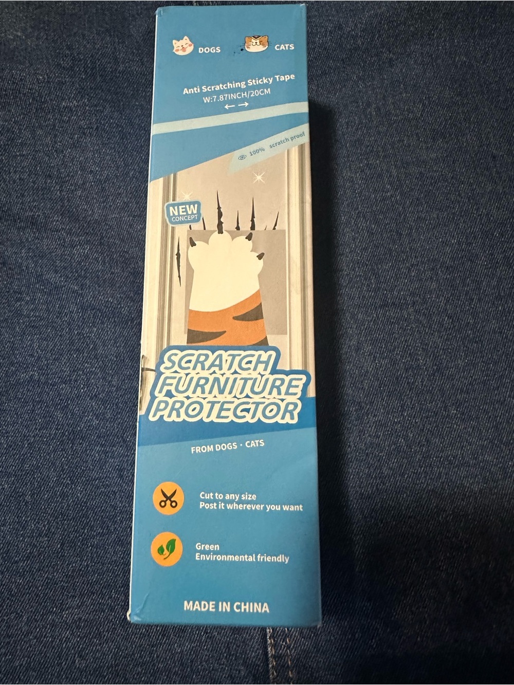Scratch Furniture Protector Tape for Dogs & Cats green